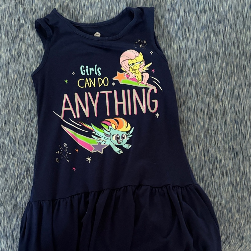 Girls Can Do Anything Navy Dress